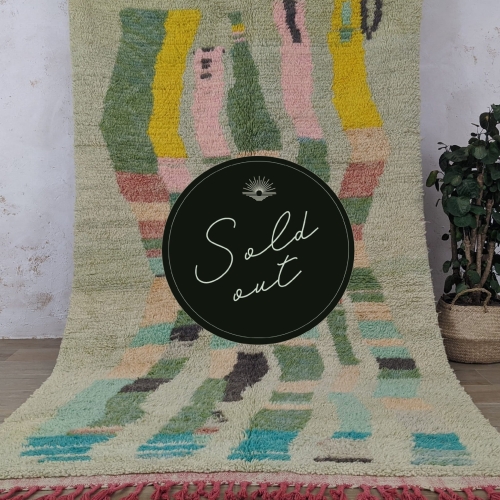 Dywan Azilal, 260 x 140 cm, ręcznie tkany z wełny owczej w Maroku