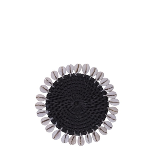 Podkładka pod kubek Shell czarna  16 cm   