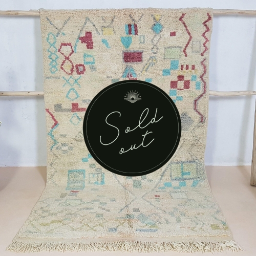 Dywan Azilal, 255 x 150 cm z owczej wełny ręcznie tkany w Maroku