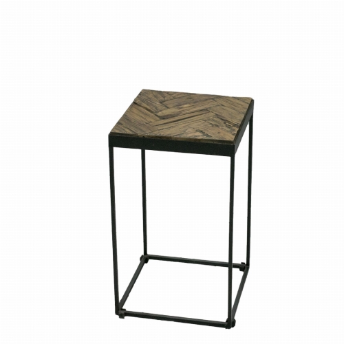 Stolik Pomocniczy Drewno i Stal S 50 cm