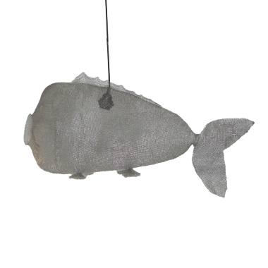 Abażur Fish ze stali nierdzewnej 50 x 80 cm