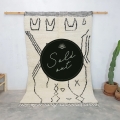 Dywan Beni Ouarain, 225 x 150 cm, tkany ręcznie z owczej wełny w Maroku   - Zdjęcie 1