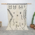Dywan Beni Ouarain, 225 x 150 cm, tkany ręcznie z owczej wełny w Maroku   - Zdjęcie 3