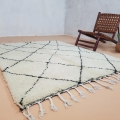 Dywan Beni Ouarain, 220 x 160 cm, berberyjski, ręcznie tkany z owczej wełny w Maroku  - Zdjęcie 6