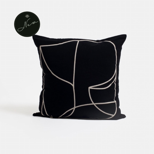 Poszewka na poduszkę Antwerp - Black 60 cm 