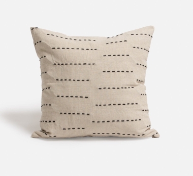 Poszewka na poduszkę Stitch - Natural with black 60 cm 