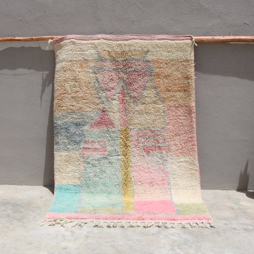 Dywan Amazigh, 255 x 160 cm, ręcznie tkany z owczej wełny 
