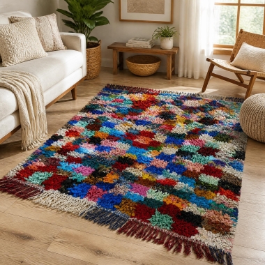 Dywan Vintage Boucherouite, 165 x 135 cm   