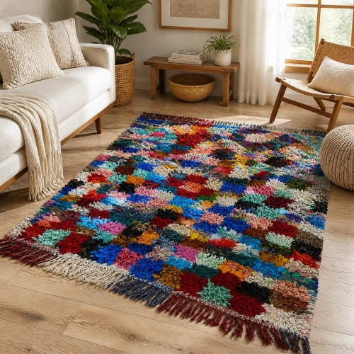 Dywan Vintage Boucherouite, 165 x 135 cm   