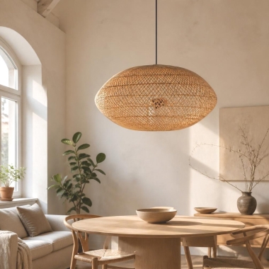 Abażur UFO - Large z rattanu 52 x 110 cm
