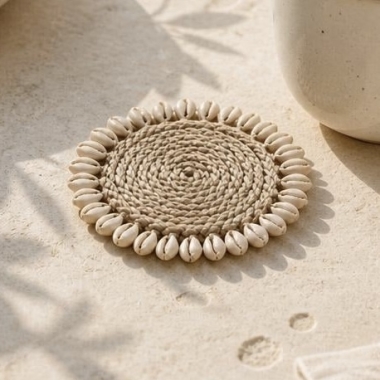 Podkładka pod kubek Shell Natural 14 cm  