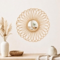 Lustro Bali Sunrise z rattanu - 58 cm - Zdjęcie 1