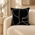 Poszewka na poduszkę Antwerp - Black 60 cm  - Zdjęcie 2