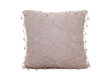 Poszewka na poduszkę Crochet - Natural 50 cm